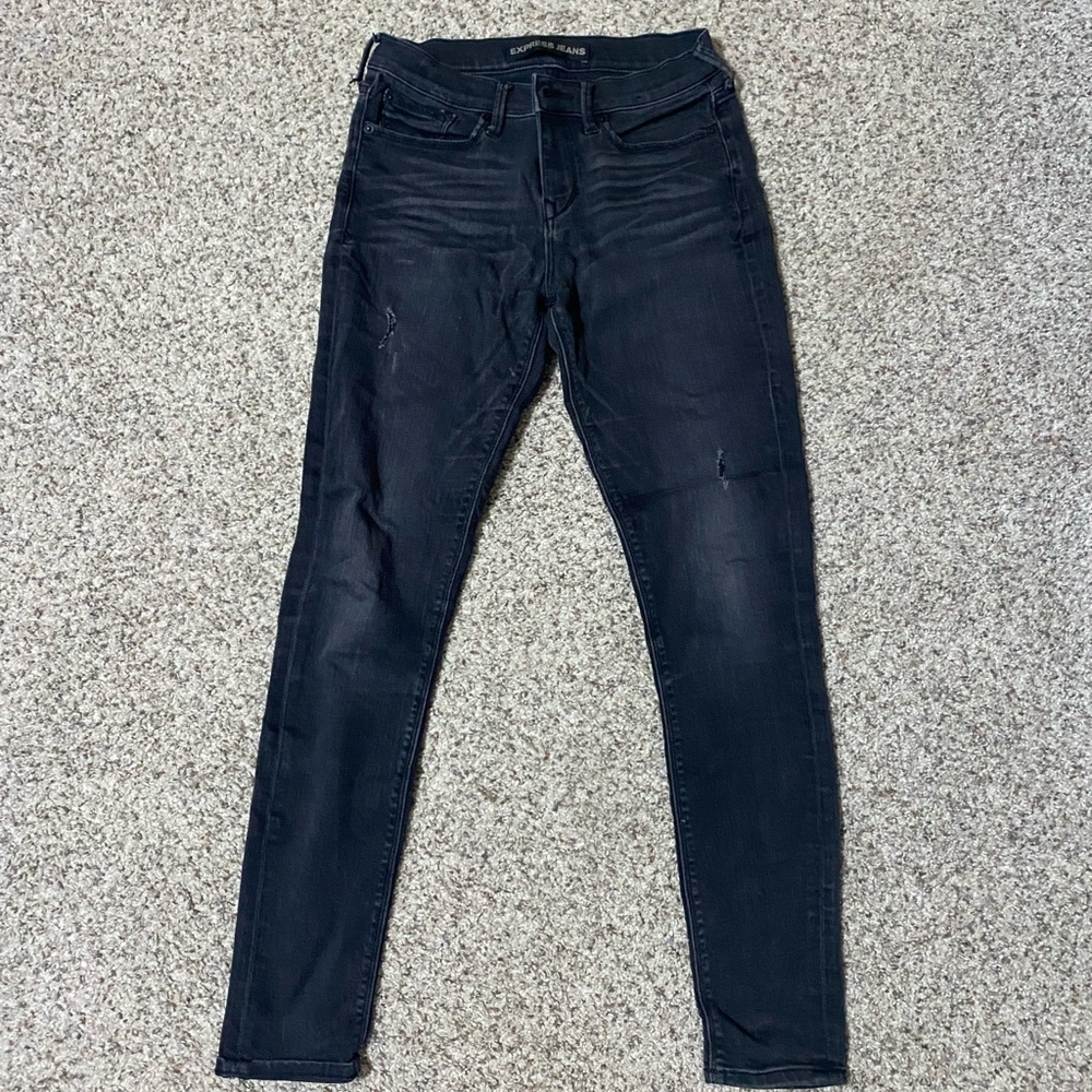 Dark grey express jeans legging. Size 2- stretchy material.